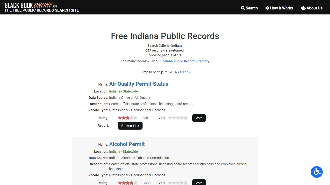 Free Indiana Public Records | Black Book Online